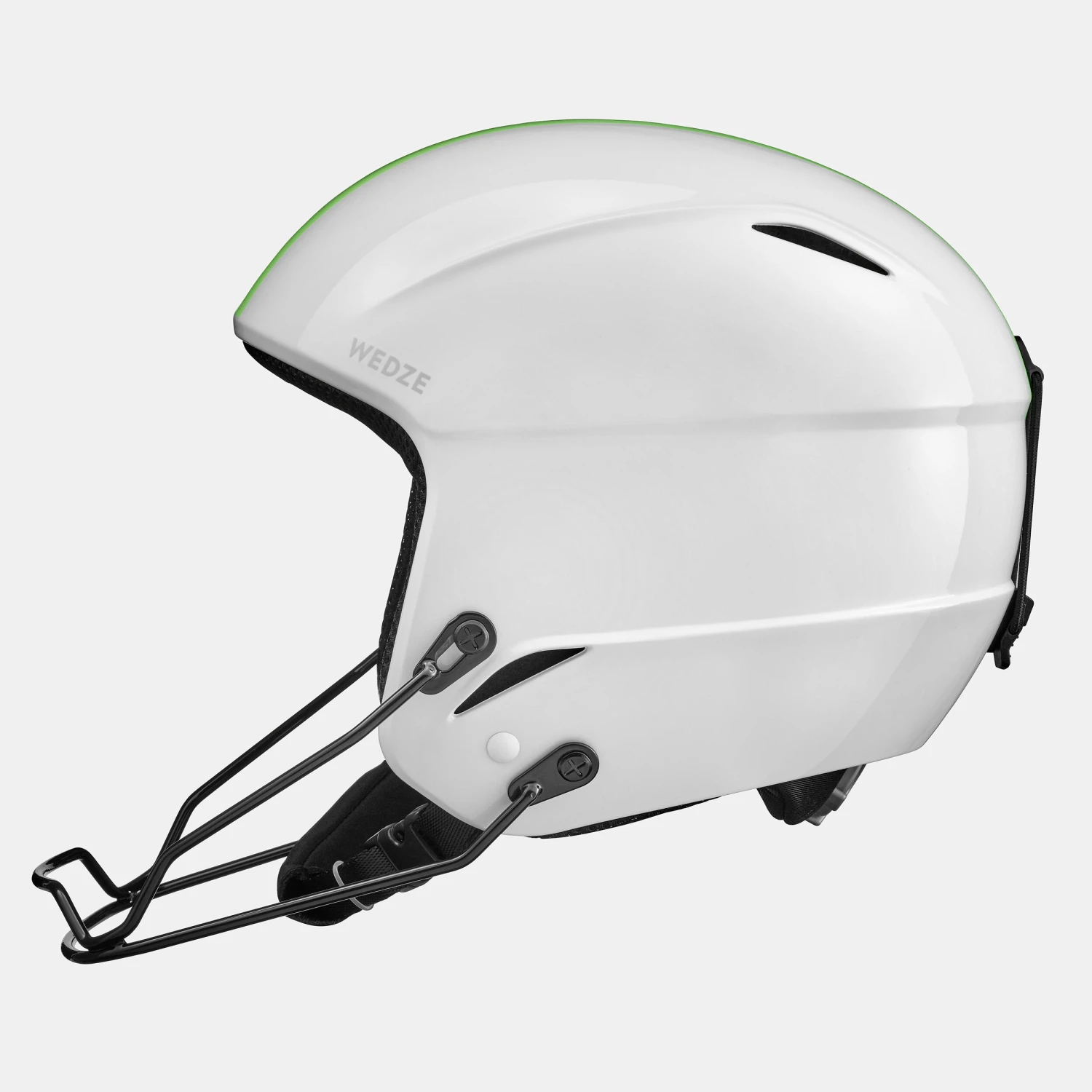 WEDZE Kids’ FIS Competition Ski Helmet With Chin Guard - White 6 WEDZE Kids’ FIS Competition Ski Helmet With Chin Guard - White - Image 4