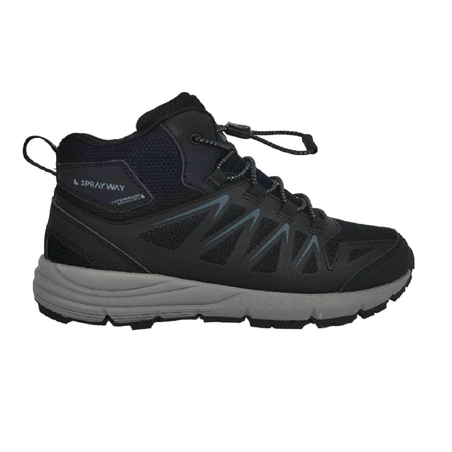 Junior Waterproof Leather Boots - Sprayway Stanage Mid - Black 3 Junior Waterproof Leather Boots - Sprayway Stanage Mid - Black