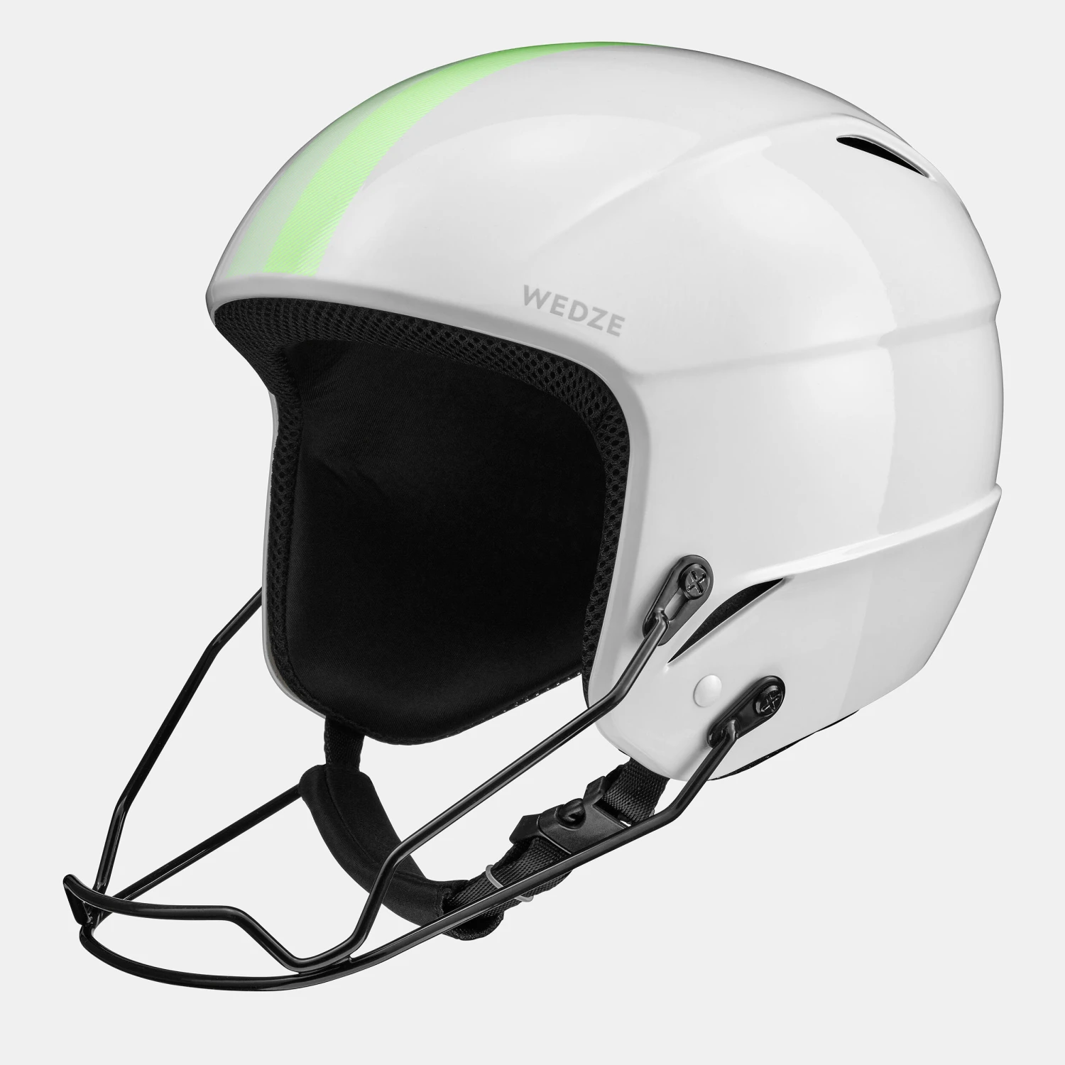 WEDZE Kids’ FIS Competition Ski Helmet With Chin Guard - White 5 WEDZE Kids’ FIS Competition Ski Helmet With Chin Guard - White - Image 3