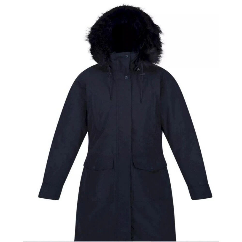Regatta Womens/Ladies Shiloh Faux Fur Trim Parka (Black) 7 Regatta Womens/Ladies Shiloh Faux Fur Trim Parka (Black) - Image 5