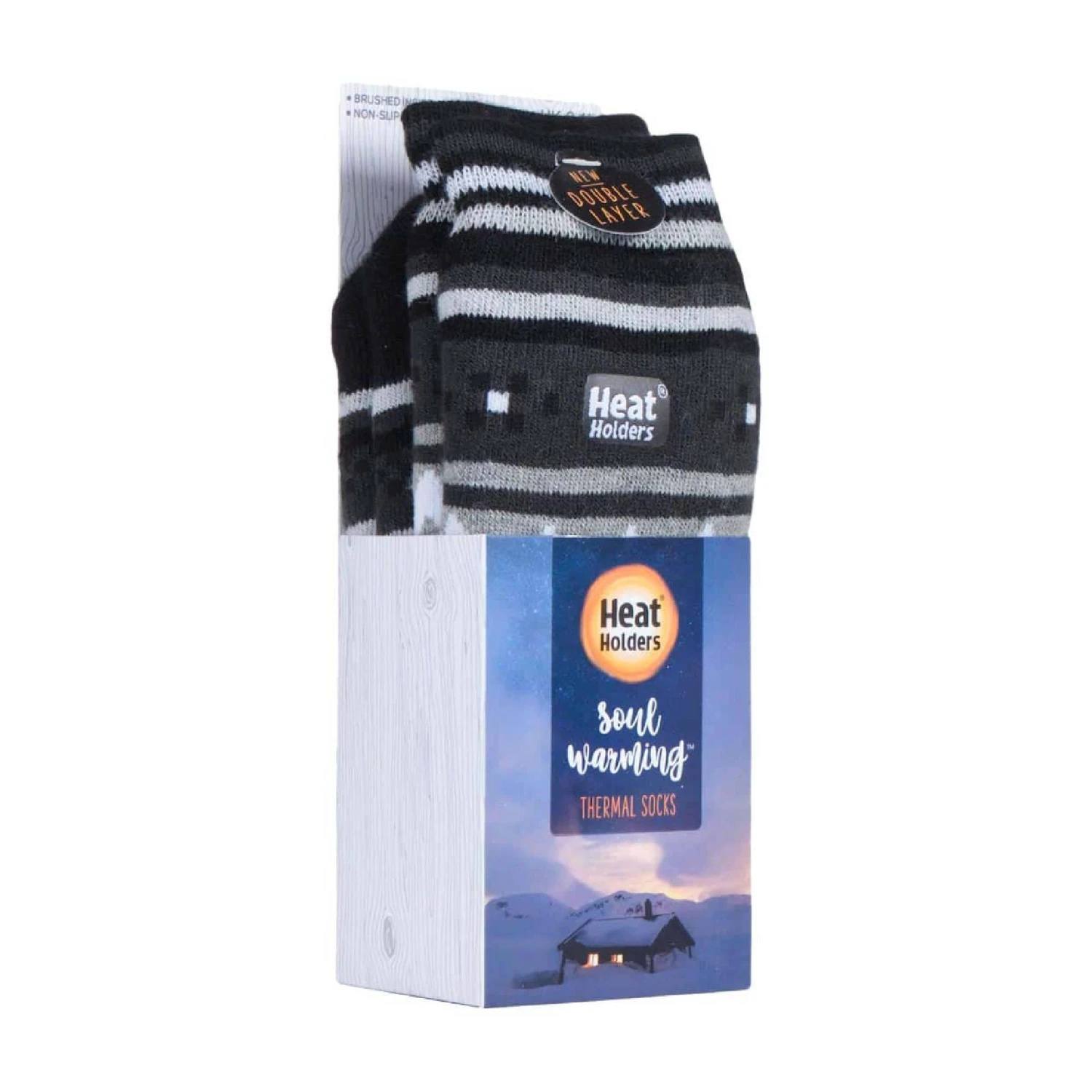 Mens Nordic Patterned Non Slip Thermal Slipper Socks With Grippers 4 Mens Nordic Patterned Non Slip Thermal Slipper Socks With Grippers - Image 2