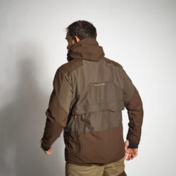 HUNTING WATERPROOF REINFORCED JACKET 900 BROWN -Outdoor Equipment Store k150135ffeebc41b1cd8bd179ba5819b4
