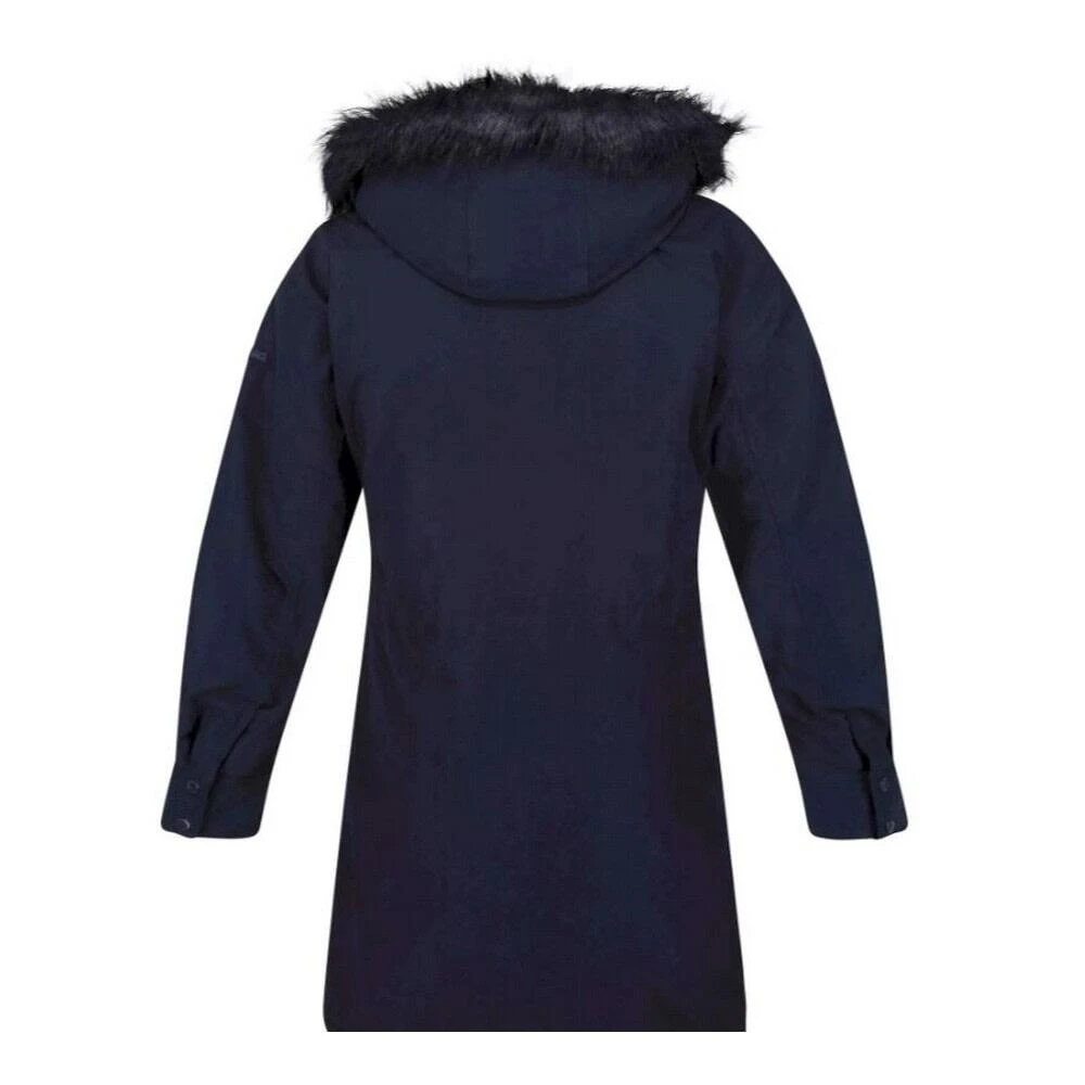 Regatta Womens/Ladies Shiloh Faux Fur Trim Parka (Black) 8 Regatta Womens/Ladies Shiloh Faux Fur Trim Parka (Black) - Image 6