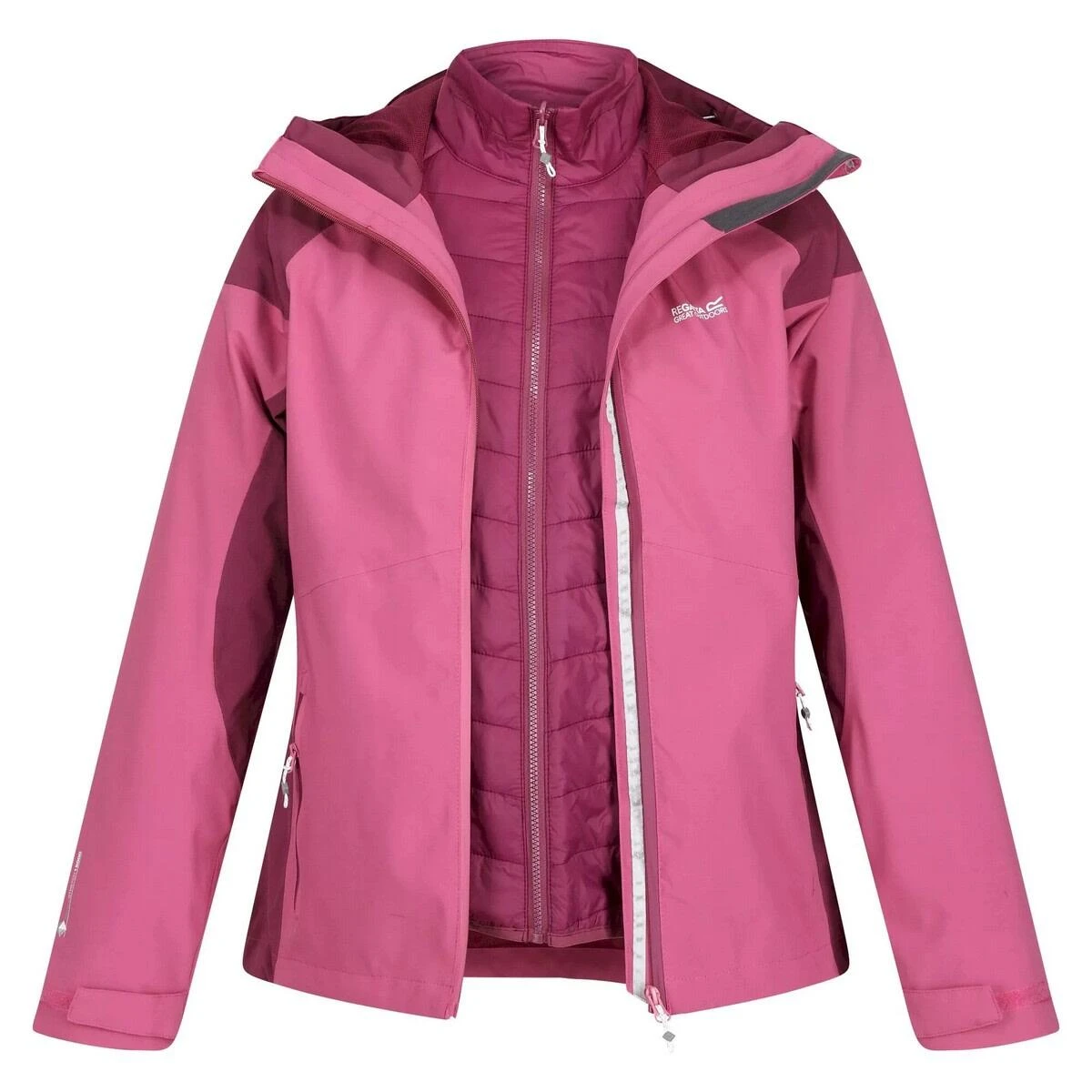 Regatta Womens/Ladies Wentwood VII 2 In 1 Waterproof Jacket (Violet/Amaranth Haze) 3 Regatta Womens/Ladies Wentwood VII 2 In 1 Waterproof Jacket (Violet/Amaranth Haze)
