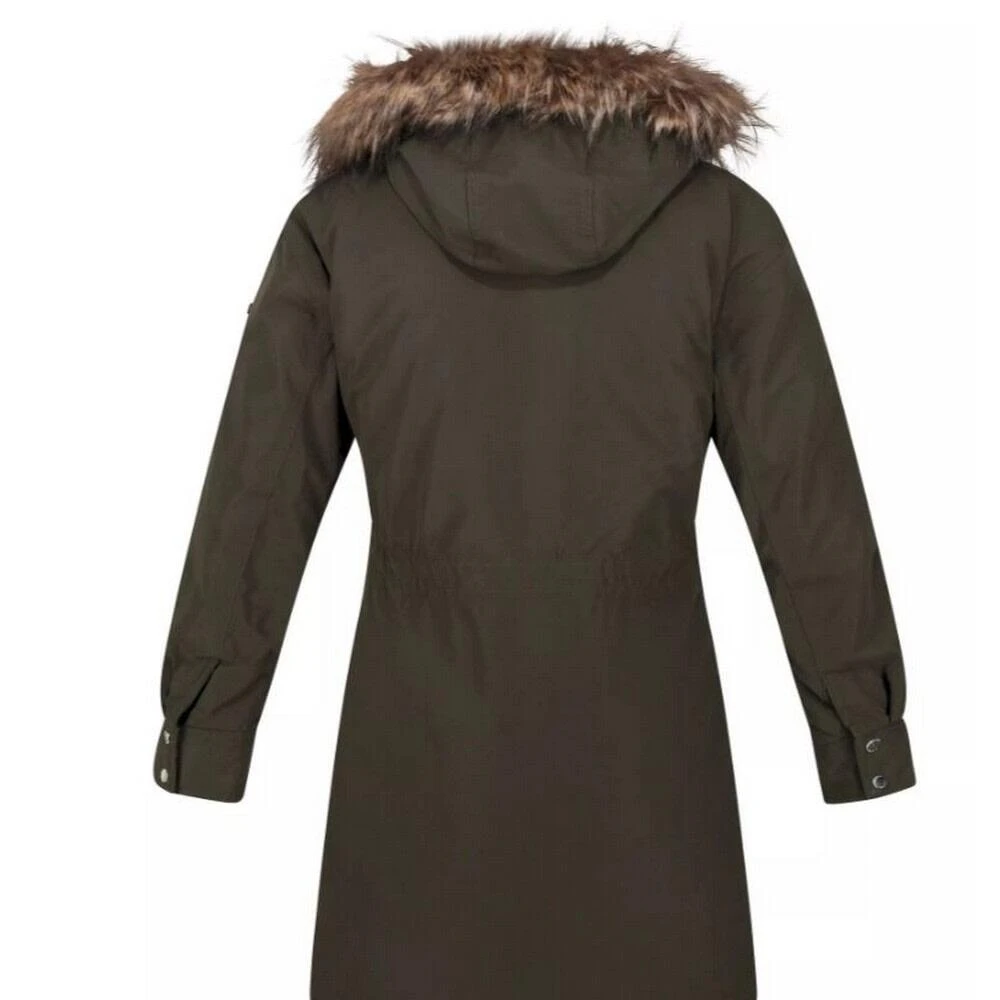 Regatta Womens/Ladies Shiloh Faux Fur Trim Parka (Black) 11 Regatta Womens/Ladies Shiloh Faux Fur Trim Parka (Black) - Image 9