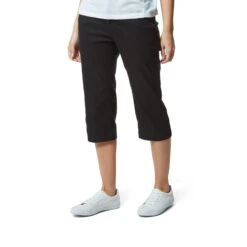 Craghoppers Womens/Ladies Kiwi Pro II Cropped Trousers (Black) -Outdoor Equipment Store k21d8bb4bacf200a6f4007e9cd0c4abca