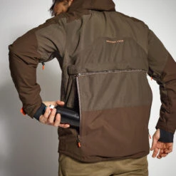 HUNTING WATERPROOF REINFORCED JACKET 900 BROWN -Outdoor Equipment Store k24964d32e89e3232b2e099d6763faaa5