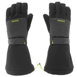 WEDZE KIDS’ WARM AND WATERPROOF SKI GLOVES 550 BLACK GREY 16 WEDZE KIDS’ WARM AND WATERPROOF SKI GLOVES 550 BLACK GREY -Outdoor Equipment Store k25b5baae9954b62b846d430d085f4738