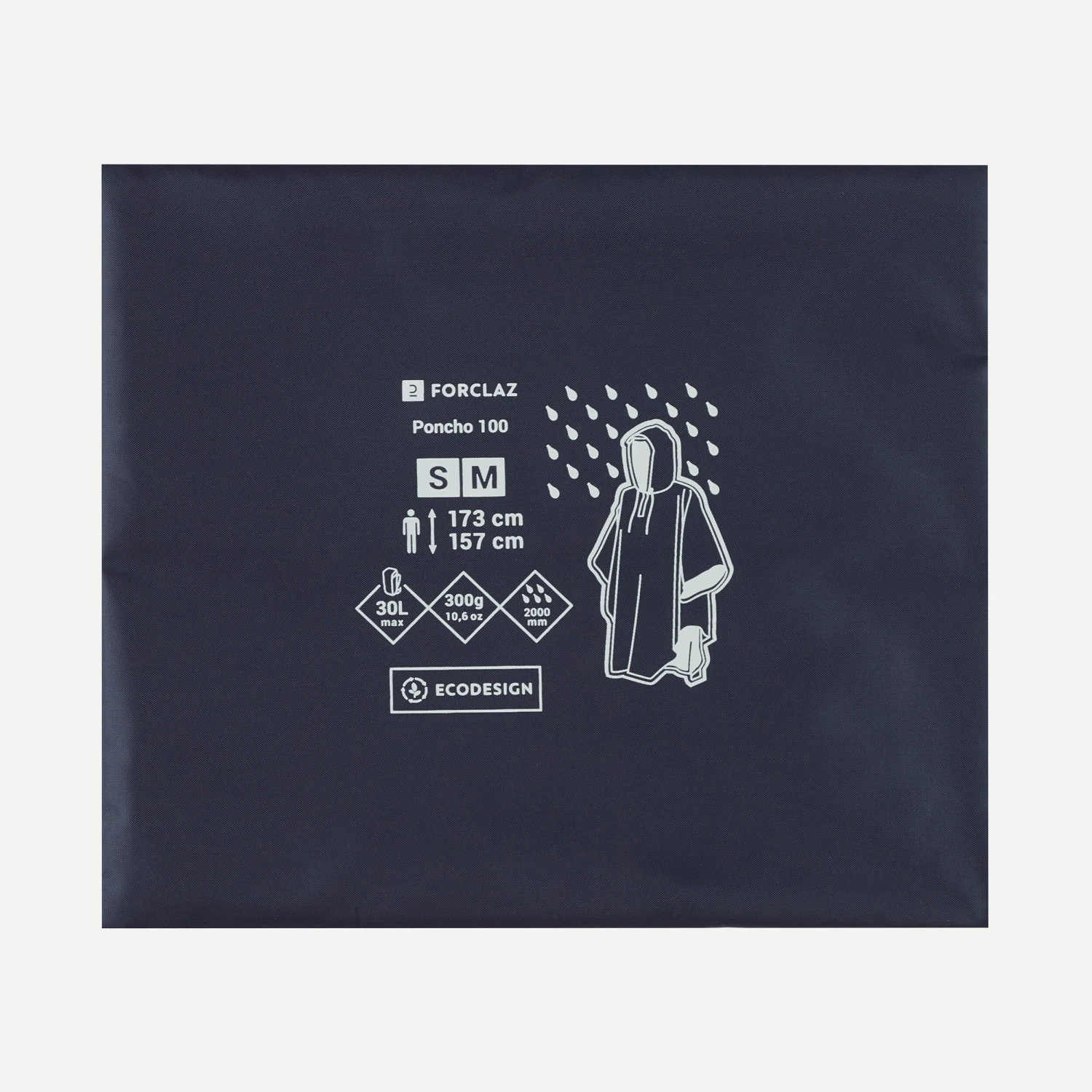 Hiking Rain Poncho - FORCLAZ MT 100 - 30 L 6 Hiking Rain Poncho - FORCLAZ MT 100 - 30 L - Image 4