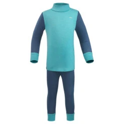 WEDZE Baby Ski Base Layer Top, Undershirt Merino Wool MERIWARM Turquoise -Outdoor Equipment Store k5057278839ab625d52f8198dc84b8830