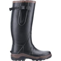 Cotswold Compass Plain Rubber Wellingtons BLACK