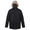 Regatta Mens Salinger II Faux Fur Insulated Parka (Black)
