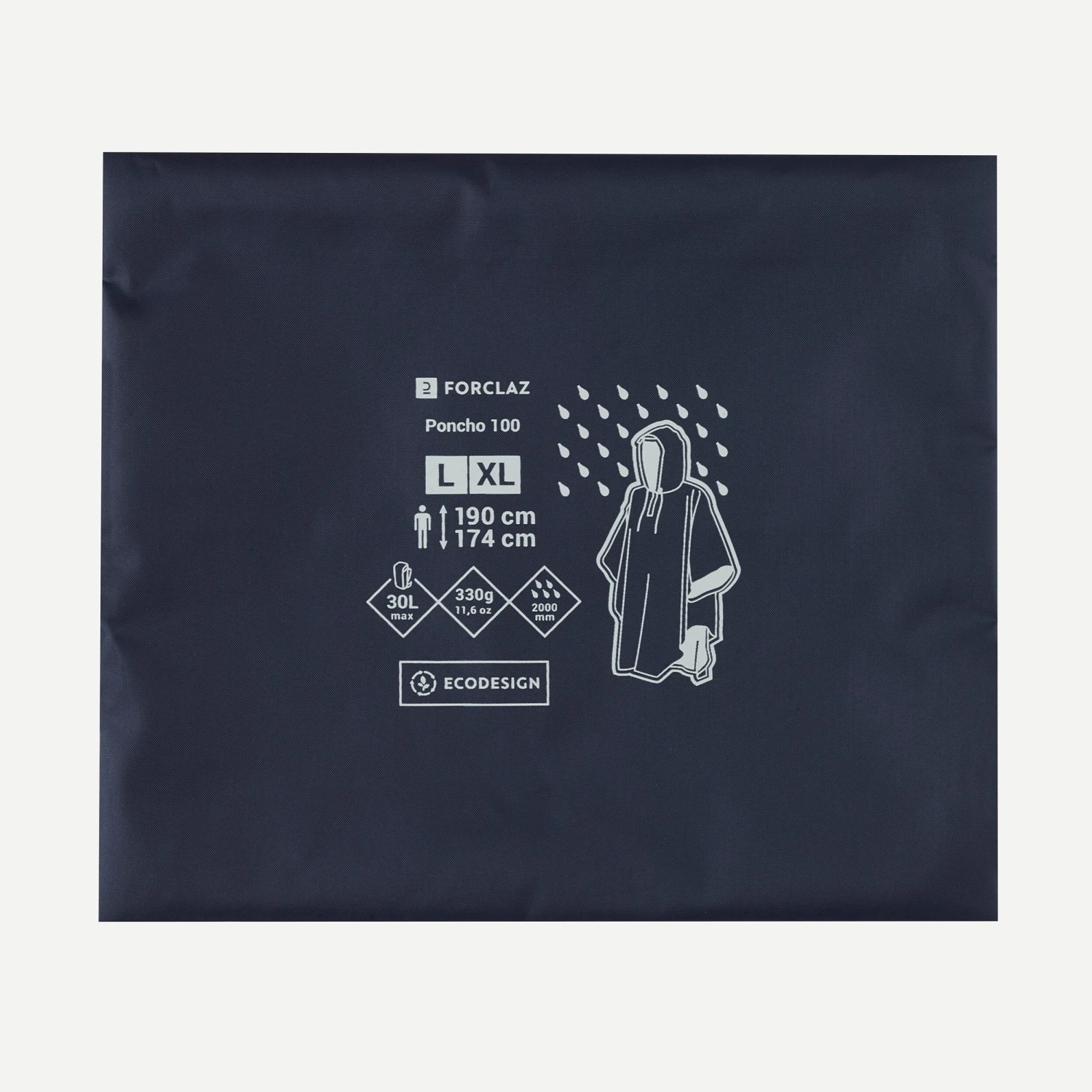 Hiking Rain Poncho - FORCLAZ MT 100 - 30 L 7 Hiking Rain Poncho - FORCLAZ MT 100 - 30 L - Image 5