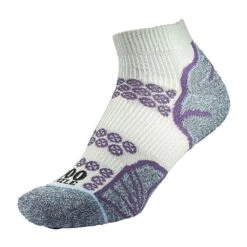 Womens/Ladies Lite Recycled Ankle Socks (Silver/Purple)