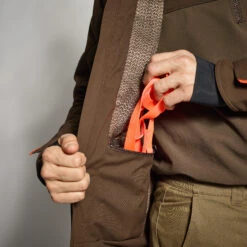 HUNTING WATERPROOF REINFORCED JACKET 900 BROWN -Outdoor Equipment Store k5dea319b3c8438be3ba89b8205568c50