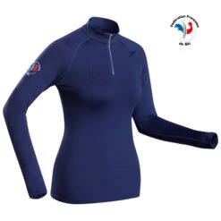 WEDZE Women's Ski Base Layer 500 FFS 1/2 Zip Top