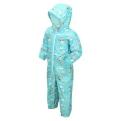 Regatta Childrens/Kids Pobble Peppa Pig Clouds Waterproof Puddle Suit (Aruba Blue) -Outdoor Equipment Store k6ed05a3d9be42b387a2867209c9b8293
