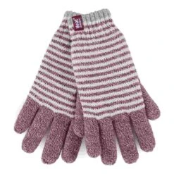 Ladies Striped Fleece Lined Knitted Warm Winter Thermal Gloves -Outdoor Equipment Store k73fa86bba83fef259439aa841648e25e