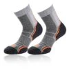Womens/Ladies Trail Socks (Pack Of 2) (Grey/Orange/Black) -Outdoor Equipment Store k7ce6204bfe75813ad3bf8be379a4b882