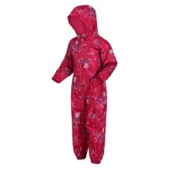 Regatta Childrens/Kids Pobble Peppa Pig Floral Waterproof Puddle Suit (Pink Fusion) -Outdoor Equipment Store k7e71076a21939d6526b2350f3230b704
