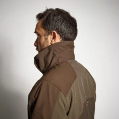 HUNTING WATERPROOF REINFORCED JACKET 900 BROWN -Outdoor Equipment Store k84895acf5f1bc5fc2e6df35465393a2d
