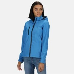 Regatta Womens/Ladies Venturer Hooded Soft Shell Jacket (Black) -Outdoor Equipment Store k8860f1e1cb26721f88709002b46d07b4
