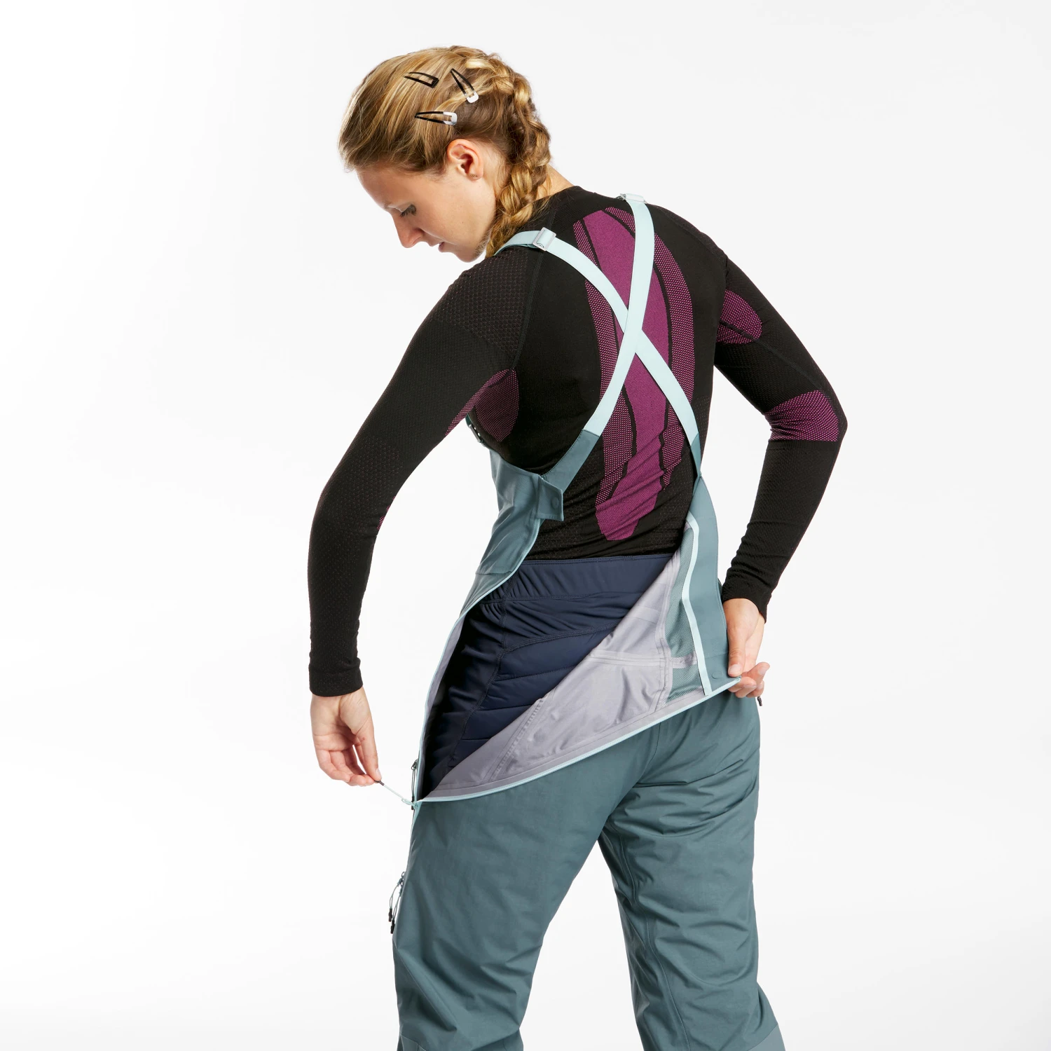 WEDZE WOMEN’S SKI SALOPETTE TROUSERS FR900 7 WEDZE WOMEN’S SKI SALOPETTE TROUSERS FR900 - Image 5