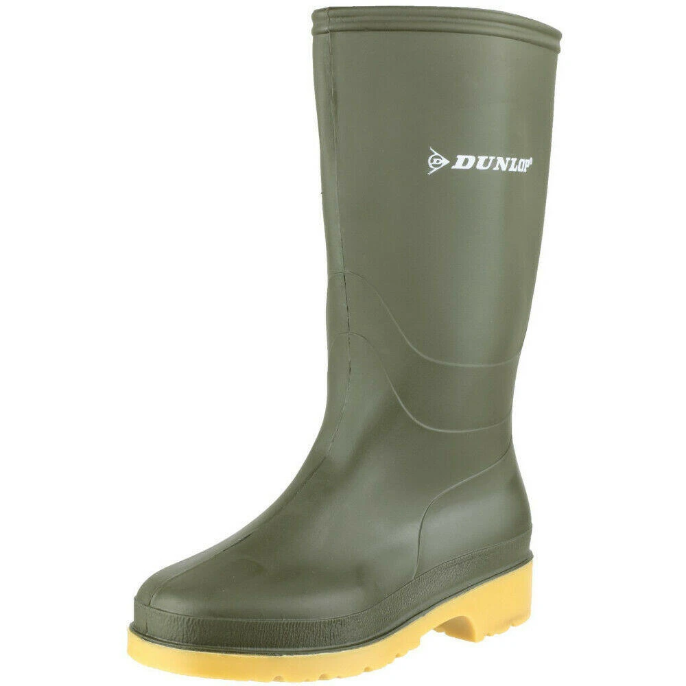 Dunlop Kids Unisex 16247 DULLS Rain Welly / Wellington Boots (Green) 4 Dunlop Kids Unisex 16247 DULLS Rain Welly / Wellington Boots (Green) - Image 2