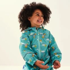 Regatta Childrens/Kids Pobble Peppa Pig Clouds Waterproof Puddle Suit (Aruba Blue) -Outdoor Equipment Store k983d7e50dd1a158b10a518dd4bb01bda