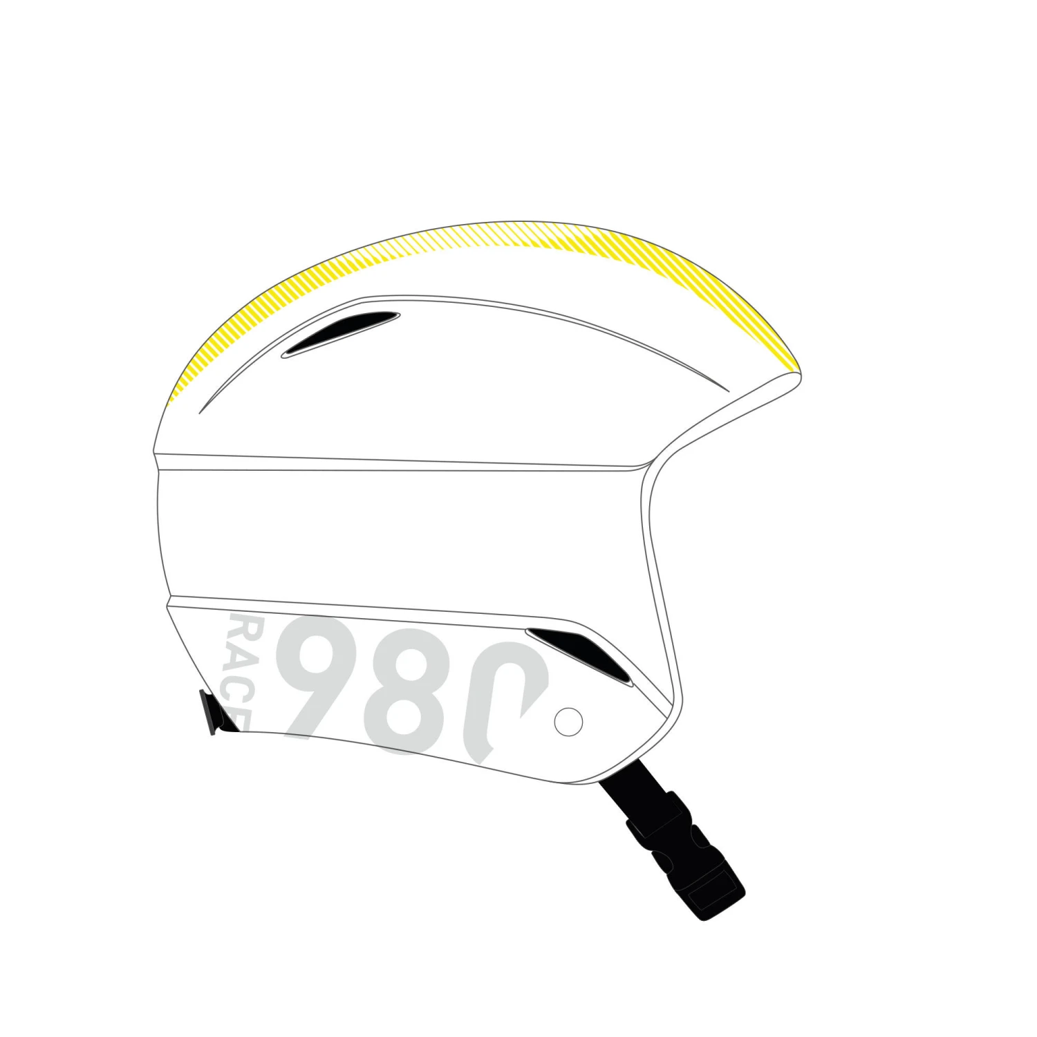 WEDZE Kids’ FIS Competition Ski Helmet With Chin Guard - White 11 WEDZE Kids’ FIS Competition Ski Helmet With Chin Guard - White - Image 9