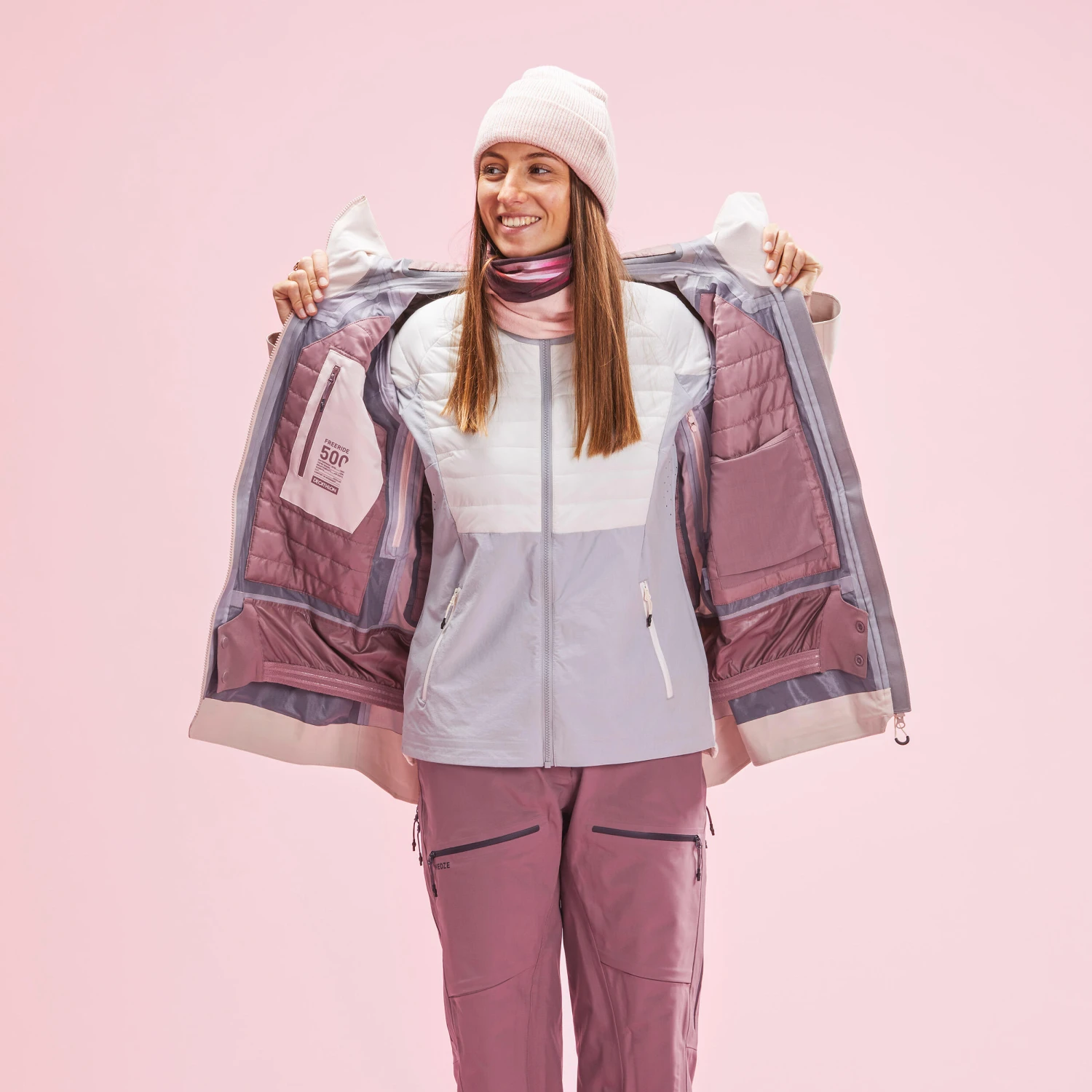 WEDZE WOMEN’S LIGHT SKI LINER JACKET - FR900 5 WEDZE WOMEN’S LIGHT SKI LINER JACKET - FR900 - Image 3