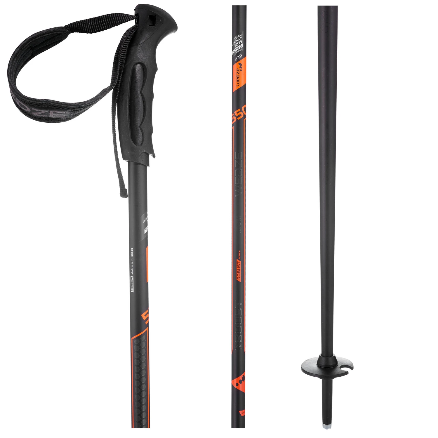 WEDZE Men's Downhill Ski Poles Robust Boost 4 WEDZE Men's Downhill Ski Poles Robust Boost - Image 2