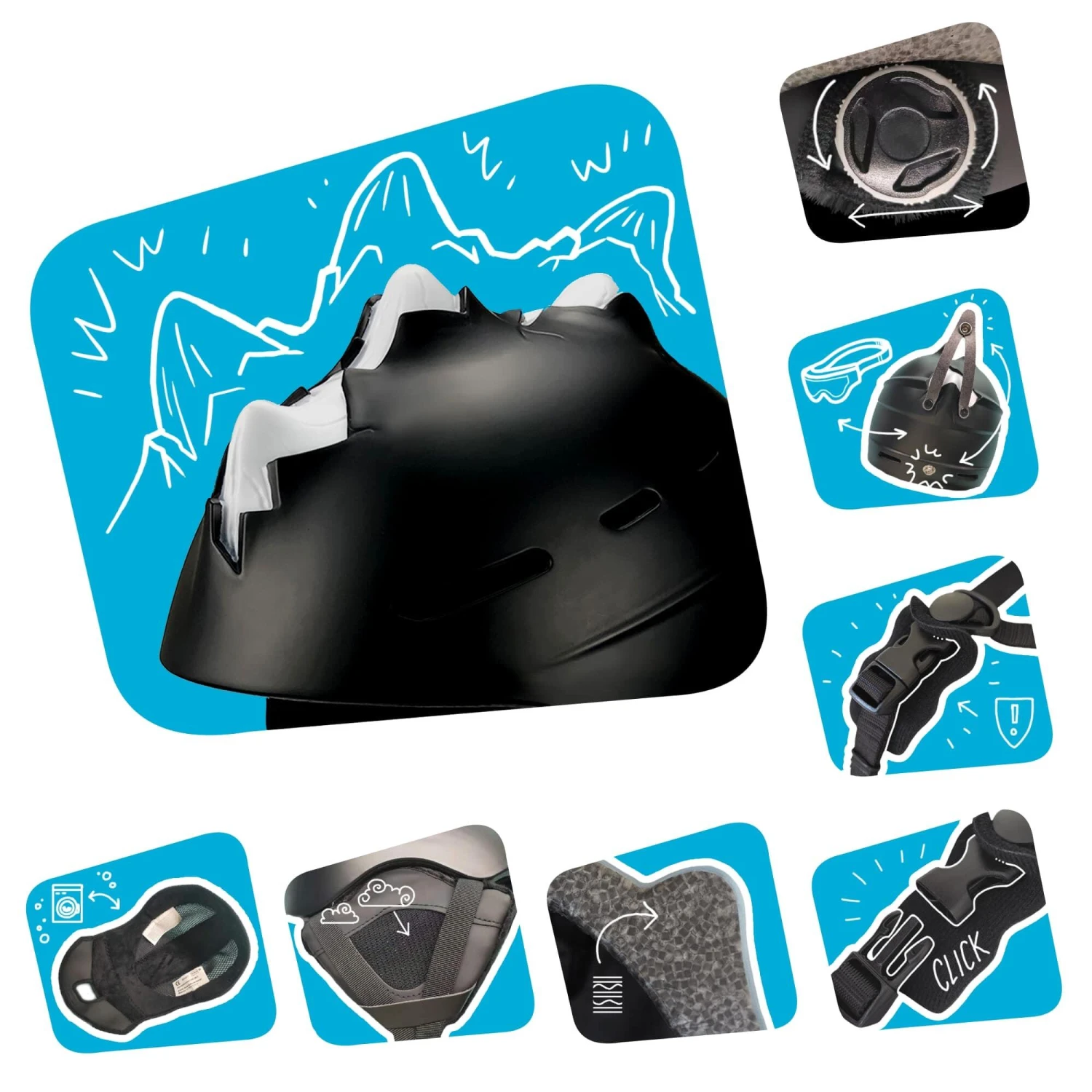 Ski Helmet For Teens And Adults | Matt Black | Crazy Safety | EN 1077 Certified 12 Ski Helmet For Teens And Adults | Matt Black | Crazy Safety | EN 1077 Certified - Image 10