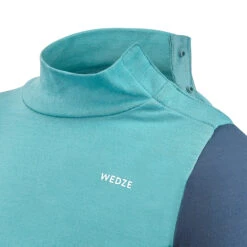 WEDZE Baby Ski Base Layer Top, Undershirt Merino Wool MERIWARM Turquoise -Outdoor Equipment Store kc2e62fedec43a2f26696d5e5eea4049e