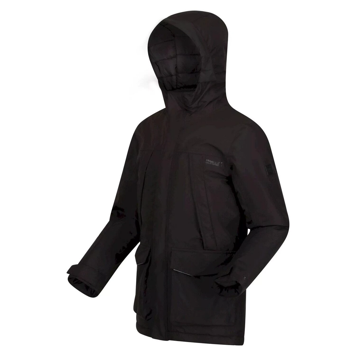 Regatta Childrens/Kids Paddrick Waterproof Parka (Black) 5 Regatta Childrens/Kids Paddrick Waterproof Parka (Black) - Image 3
