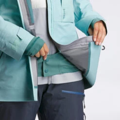 WEDZE Women's Ski Jacket FR900 Turquoise -Outdoor Equipment Store kc5e8109807420f604fb01cb97ff573a3