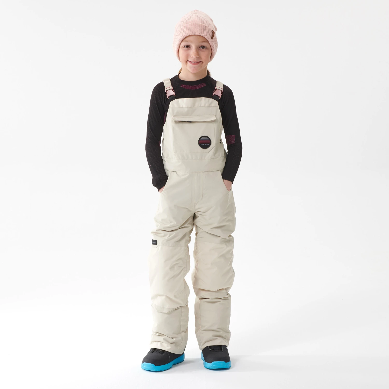 Kids’ Durable Snowboard Salopettes - Bib 500 Girl 3 Kids’ Durable Snowboard Salopettes - Bib 500 Girl