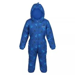 Regatta Childrens/Kids Penrose Dinosaur Puddle Suit (Nautical Blue)
