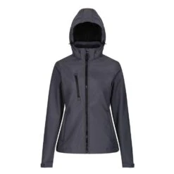 Regatta Womens/Ladies Venturer Hooded Soft Shell Jacket (Black) -Outdoor Equipment Store kd7cfe203c9796ec1781213b33791ea70