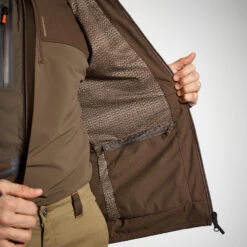 HUNTING WATERPROOF REINFORCED JACKET 900 BROWN -Outdoor Equipment Store kd968e1d7494b193597ad582da8e8e508