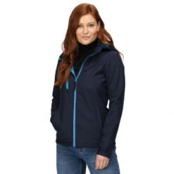 Regatta Womens/Ladies Venturer Hooded Soft Shell Jacket (Black) -Outdoor Equipment Store kdc3cc4a632d145f2a72472b360de3627