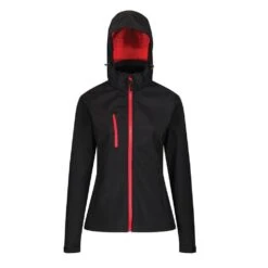 Regatta Womens/Ladies Venturer Hooded Soft Shell Jacket (Black) -Outdoor Equipment Store kde37a781c5f6772474c336262b077b1d
