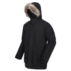 Regatta Mens Salinger II Faux Fur Insulated Parka (Black) -Outdoor Equipment Store ke32ede8ba7ee1de9fc208da24e9a988f