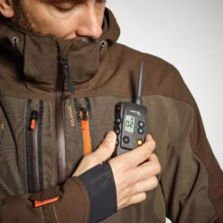 HUNTING WATERPROOF REINFORCED JACKET 900 BROWN -Outdoor Equipment Store kf421d7f62ab30047cc2296f44aafd93d