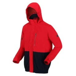 Regatta Mens Feelding Colour Block Waterproof Bomber Jacket (True Red/Navy) -Outdoor Equipment Store kf964126f3dec820d0ad5ae80d1c9bfc4