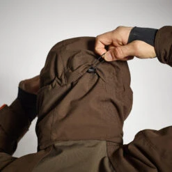 HUNTING WATERPROOF REINFORCED JACKET 900 BROWN -Outdoor Equipment Store kff1763122981e7691ec411e843721bc3